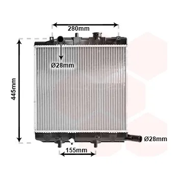 Chladič motoru Chladič, chlazení motoru VAN WEZEL 27002139