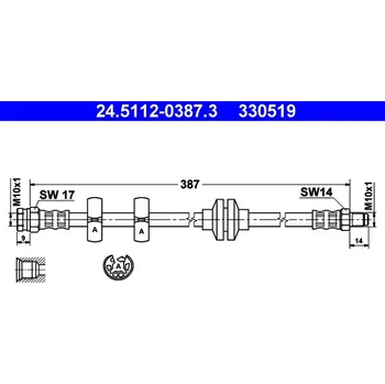 Brzdová hadice Brzdová hadice ATE 24.5112-0387.3