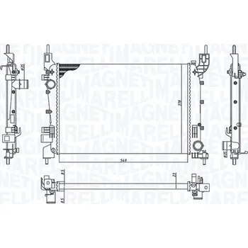 Chladič motoru Chladič, chlazení motoru MAGNETI MARELLI 350213200400
