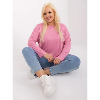 Dámská halenka Dámská halenka s nášivkou plus size PALOMA růžová