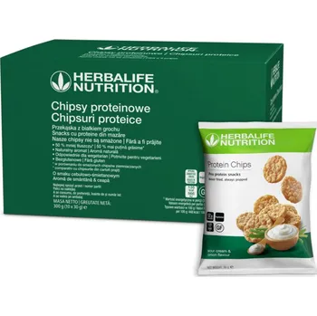 Fitness strava Herbalife Proteinové chipsy 10x30 g cibulovo-smetanové