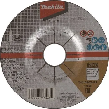 Řezný kotouč Řezný kotouč Makita 115 x 1,2 mm B-64587