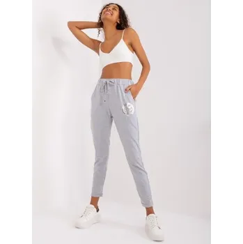 Dámské tepláky se zavazováním DIB šedé