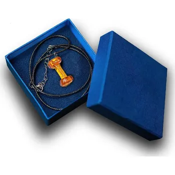 Náhrdelník Morko Skleněný aport - barva jantar