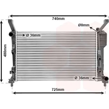 Chladič motoru Chladič, chlazení motoru VAN WEZEL 30002363