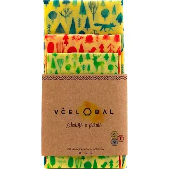 Sáček na potraviny Včelobal voskované bavlněné ubrousky TRIO Zimní