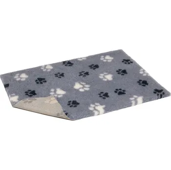 Pelíšek pro psa Vetbed Original Vetbed DELUXE deka s protiskluzem – šedá s packami délka, šířka: 75cm x 50cm