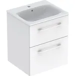 Geberit Selnova Square Skříňka + umyvadlo Slim 55 cm, bílá lesklá 501.232.00.1