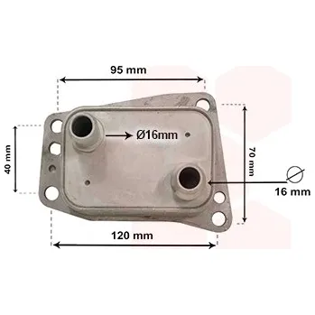 Chladič motoru Olejový chladič, motorový olej VAN WEZEL 18013719
