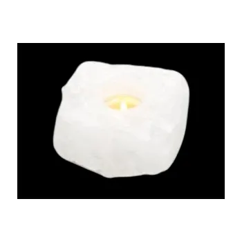 Svícen Křišťálový svícen ze surového minerálu – dekorace a talisman pro pozitivní energii