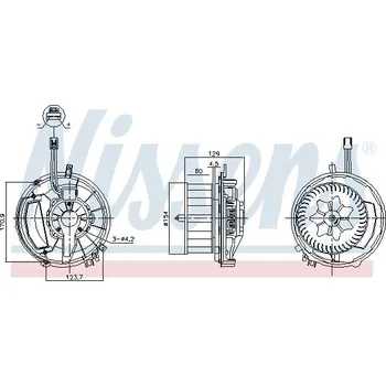vnitřní ventilátor NISSENS 87524
