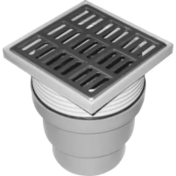 Odvodňovací žlab Odtoková Mřížka Přímá FI 110 šedá sítko nerez. KRA005