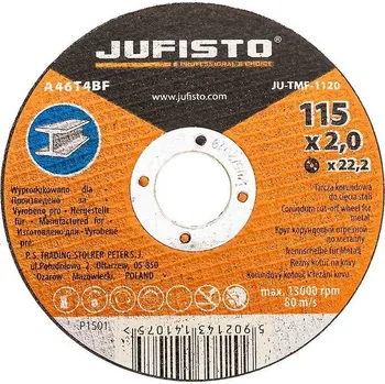 Řezný kotouč Řezný kotouč kov 115 x 2.0 mm, Jufisto