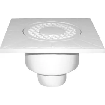 Kanalizační potrubí Odtoková Mřížka Přímá FI 50 bílá sítko plast KRA019