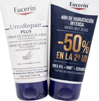 Péče o ruce Eucerin UreaRepair Plus 5% Urea Hand Cream Duo hydratační krém na ruce s ureou 2x 75 ml