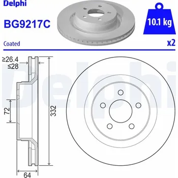 Brzdový kotouč Brzdový kotouč DELPHI BG9217C