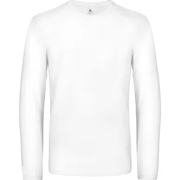 Pánské tričko B&C Pánské tričko s dlouhým rukávem TU07T White 4XL