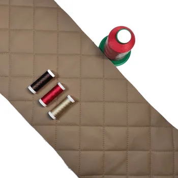 Ekokůže barva Cappuccino prošívaná ultrazvukem, koženka metráž