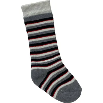 Dětské froté podkolenky šedo - červené, Velikost: 19 - 20 (28 - 30), Barva: Šedo - červená