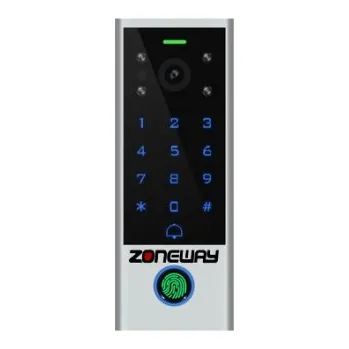 2MPx WIFI P2P TUYA videozvonek s klávesnicí, RFID a biometrickou čtečkou | ZONEWAY V3-F
