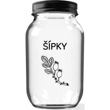 Sklenice Úklid pro klid Sklenice na šípky 2 l Typ písma: Tiskací
