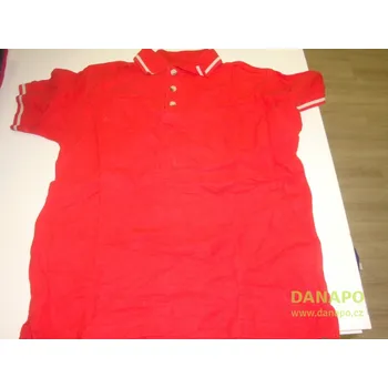 DANAPO Dětské červené tričko s límečkem vel. 140
