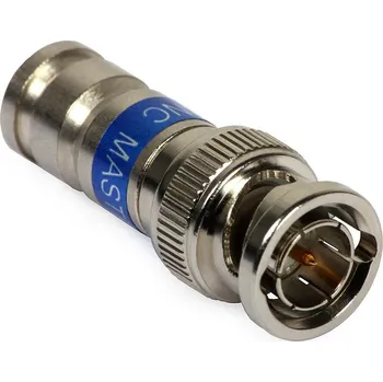 Elektrický konektor Rovný kompresní konektor BNC 6 MASTER pro kabel RG-6