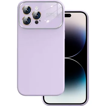 Pouzdro na mobilní telefon Měkké silikonové pouzdro na čočky pro Iphone 14 Pro Max světle fialové