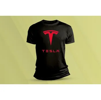 Dětské bavlněné tričko Tesla 1. Černá velikost 128 (7-8 let)