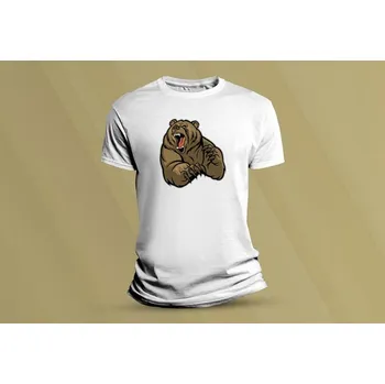 Dětské bavlněné tričko Grizzly. Bílá velikost 128 (7-8 let)