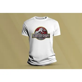 Dětské bavlněné tričko Jurassic Park 4. Bílá velikost 128 (7-8 let)