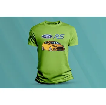 Chlapecké tričko Dětské bavlněné tričko Ford Focus RS. velikost S Lime