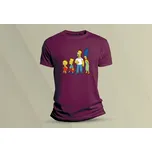 Dětské bavlněné tričko Simpsonovi 2. Vínová velikost S