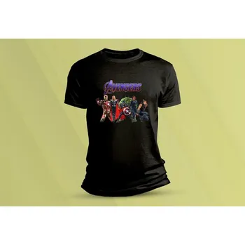 Dětské tričko s potiskem Avengers 1 Černá velikost 128 (7-8 let)