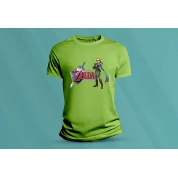 Chlapecké tričko Dětské bavlněné tričko Zelda. velikost S Lime