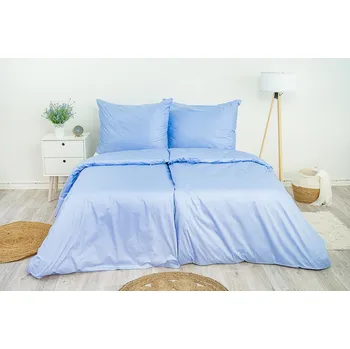 Povlečení Stanex Ložní povlečení bavlněný satén světle modrý (LS153) rozměr: 90 x 70 cm, Zapínání: Knoflíkové