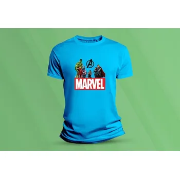 Bavlněné dětské tričkoAvengers 2 velikost 152 (12-13 let) Azurová