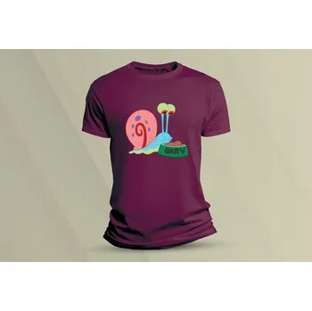 Dětské bavlněné tričko Gary. velikost 140 (9-11 let) Vínová