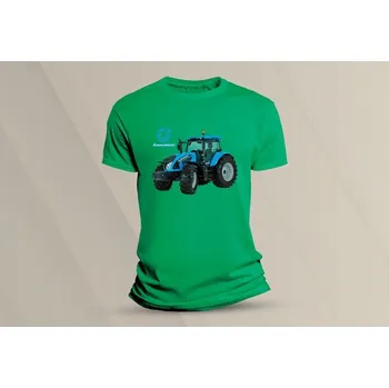 Chlapecké oblečení Dětské bavlněné tričko Traktor Landini. velikost 128 (7-8 let) Zelená