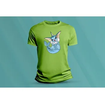 Chlapecké tričko Dětské bavlněné tričko Pokémon Vaporeon. velikost S Lime