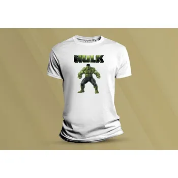 Chlapecké tričko Dětské bavlněné tričko Hulk. Bílá velikost 128 (7-8 let)