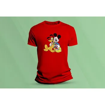 Dětské bavlněné tričko Mickey 7. Červená velikost 116 (5-6 let)