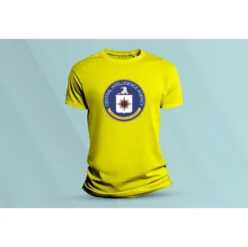 Chlapecké tričko Dětské bavlněné tričko CIA. Žlutá velikost 104 (3-4 roky)