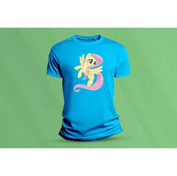 Chlapecké tričko Dětské bavlněné tričko Fluttershy. velikost 116 Azurová