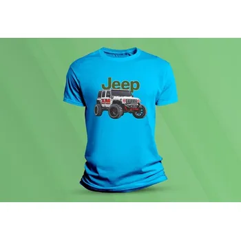 Dětské bavlněné tričko Jeep velikost 140 (9-11 let) Azurová