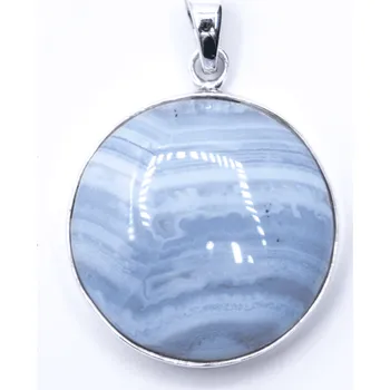 Přívěsek Milujeme Kameny Chalcedon modrý - kabachon - přívěsek CHH8 379587