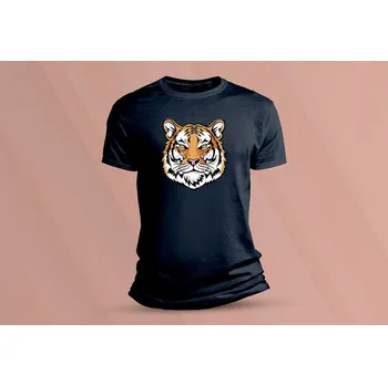 Chlapecké tričko Dětské bavlněné tričko Tygr 2. velikost 104 Tmavě šedá