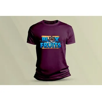 Chlapecké tričko Dětské bavlněné tričko Blox Fruits. velikost 104 Vínová