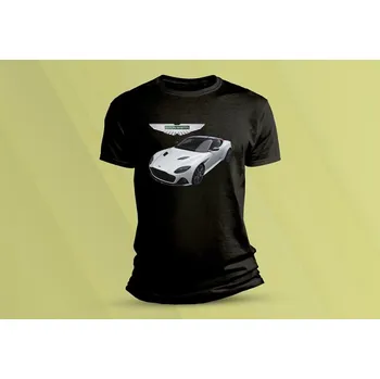 Dětské bavlněné tričko Aston Martin DBS Superleggera. Černá velikost 116 (5-6 let)