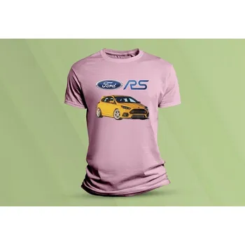 Chlapecké oblečení Dětské bavlněné tričko Ford Focus RS. Růžová velikost 116